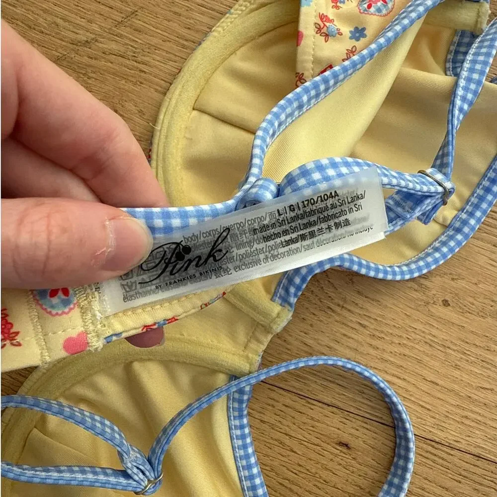 Pink by Frankie's Bikini's - Buttercup Bikini Top in Yellow & Blue